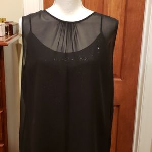Black Two Piece Camisole Blouse
